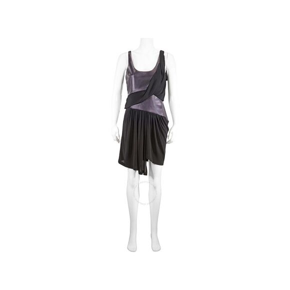 Atlein Dresses & Skirts - Atlein Womens Black Sleeveless Above The Knee Trapeze Dress Size: 40